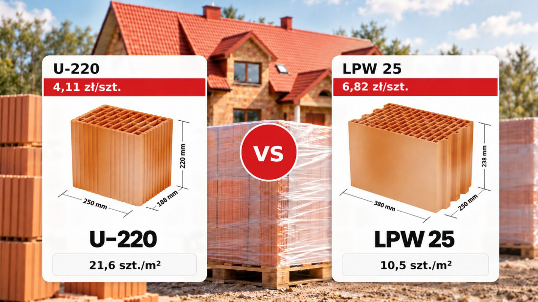 Pustak za 4,11 zł może dać droższą ścianę niż pustak za 6,82 zł. Jak liczyć koszt 1 m² muru?