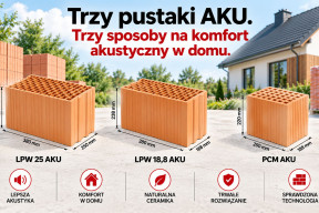 Trzy pustaki „AKU”, trzy zupełnie różne konstrukcje. Który ma 1170 kg/m³?