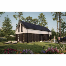Dom Kwazar 106 m² – nowoczesna stodoła z przestronną antresolą