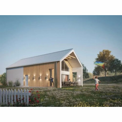 Dom Orion 140 m² – nowoczesna stodoła z antresolą dla dużej rodziny