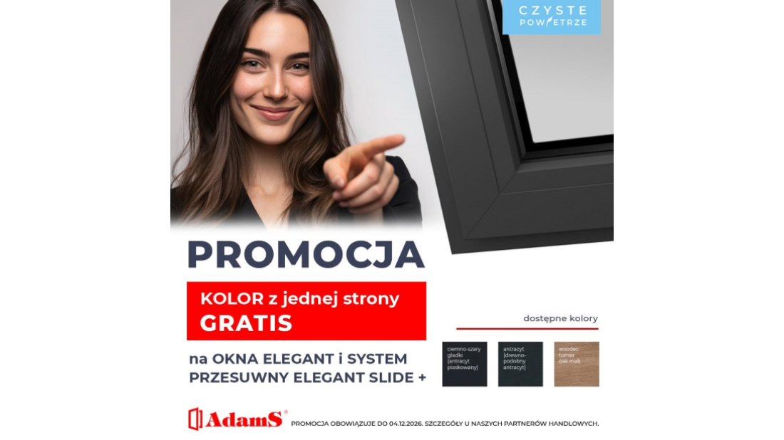 Odbierz kolorowy profil bez dopłaty. Rusza wyjątkowa promocja na okna i systemy przesuwne ELEGANT