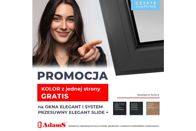 Odbierz kolorowy profil bez dopłaty. Rusza wyjątkowa promocja na okna i systemy przesuwne ELEGANT