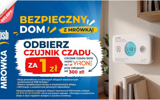 PSB Mrówka rusza z akcją "Bezpieczny dom z Mrówką". Czujnik czadu za 1 zł dla klientów