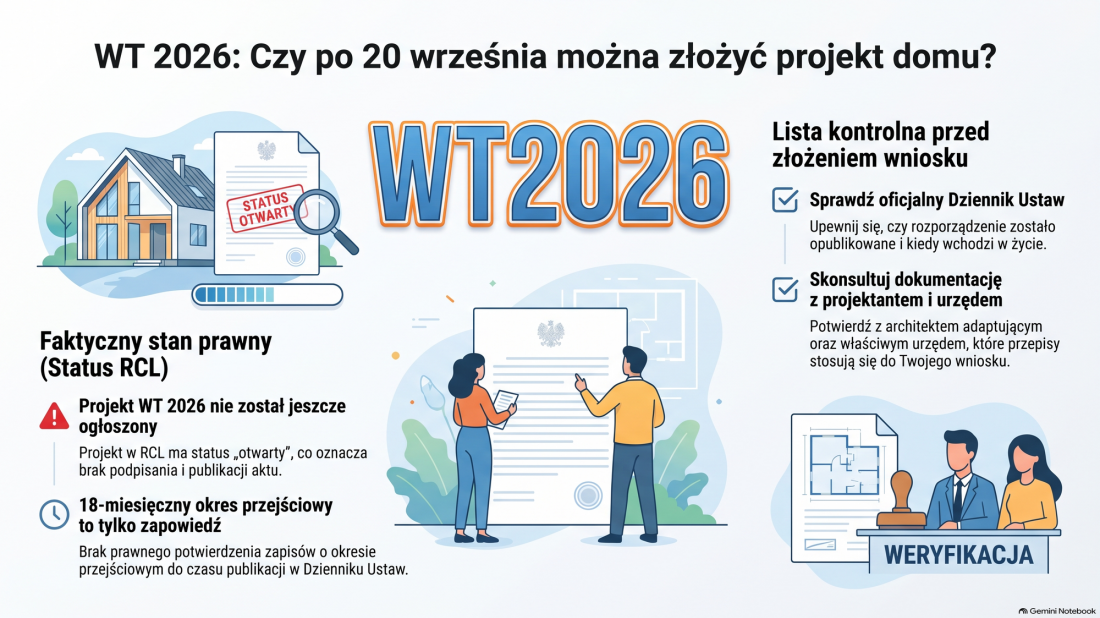 WT 2026. Czy po 20 września można złożyć projekt domu?