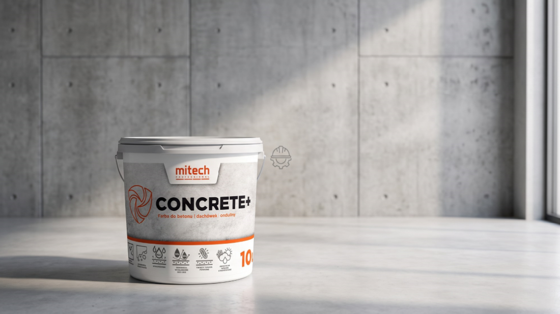 MITECH CONCRETE+ farba dyspersyjna do betonu - kompleksowa ochrona i estetyka konstrukcji