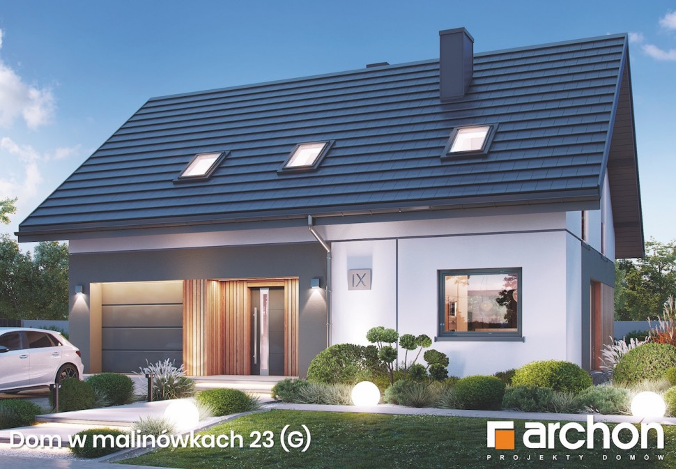 Kosztorys wykończenia opracowano na przykładzie „Domu w malinówkach 23 (G)” o powierzchni ok. 120 m2 autorstwa ARCHON+ Biuro Projektów