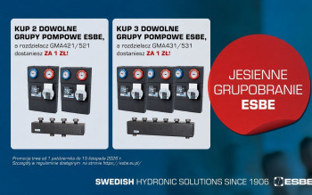 Jesienne grupobranie ESBE. Rozdzielacze GMA za 1 zł netto dla instalatorów