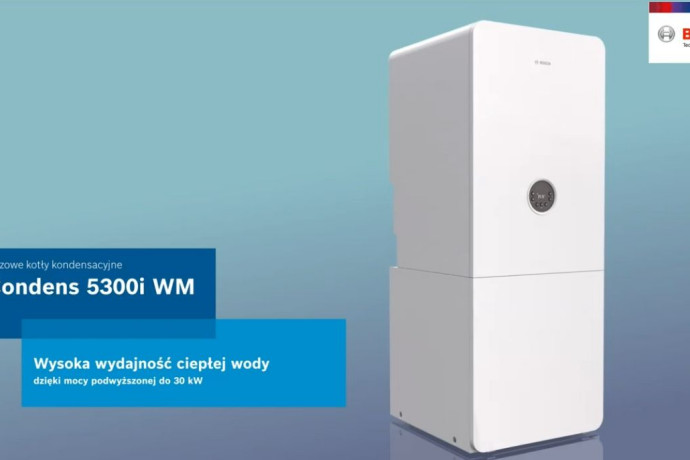 Bosch Condens 5300i WM – kompaktowy kocioł gazowy ze zintegrowanym zasobnikiem